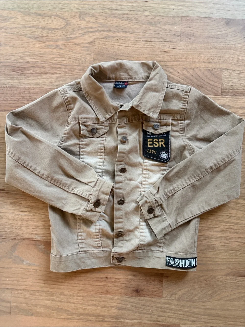 Vintage Esprit Kids Club 128 8Y Khaki Utility Jacket Y2K ESR Fashion